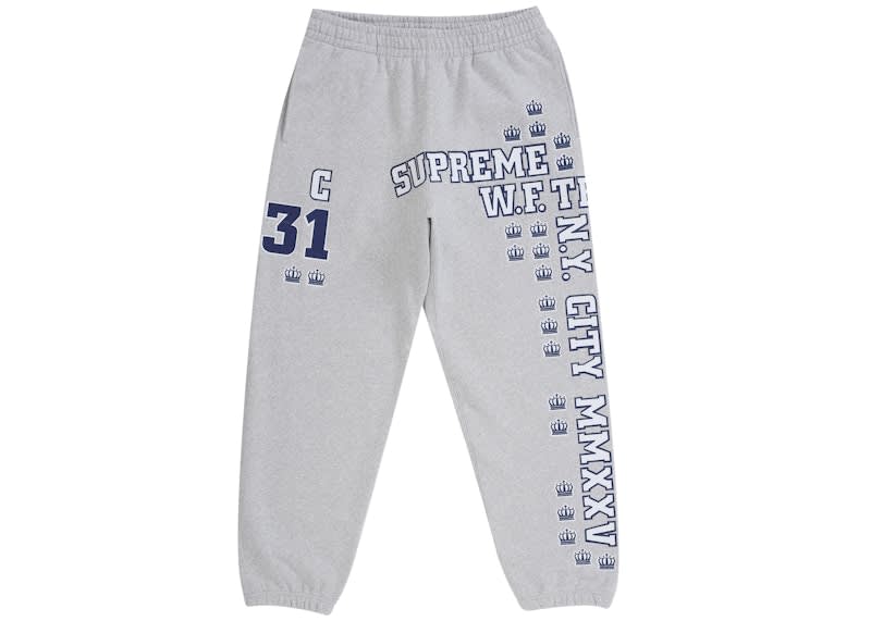 Supreme League Champs Sweatpants Heather Grey